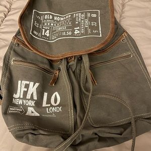 Myra JFK New York Canvas backpack. Still has tags.